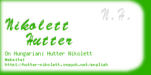 nikolett hutter business card